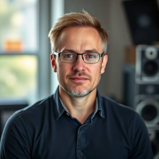 Portrett av Eirik Hansen, grunnlegger og lydtekniker